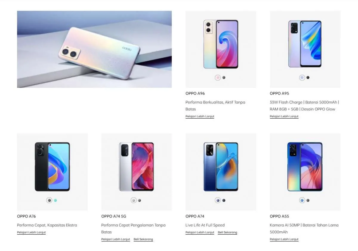 Update Daftar Harga HP OPPO Terbaru 2022, dari OPPO A Series