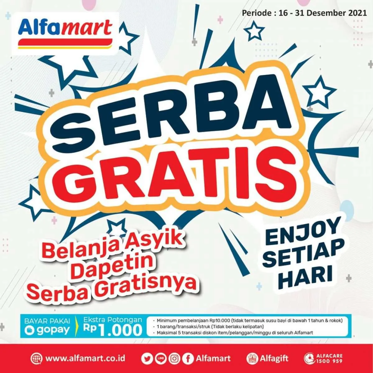 Promo Alfamart Serba Gratis, Nikmati Kesempatan Beli 1 Gratis 1 Sampai Akhir Desember