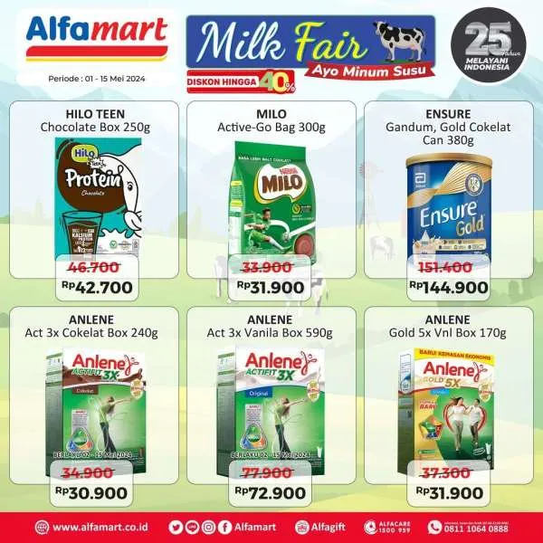 Promo Alfamart Milk Fair Diskon s/d 40% Periode 1-15 Mei 2024