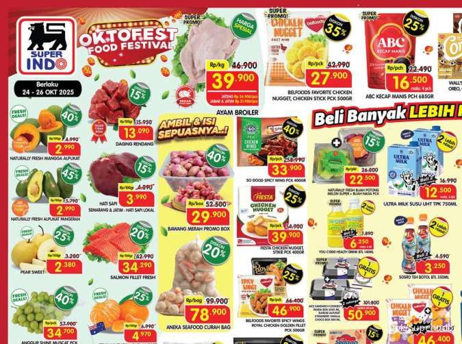 Tabel Promo JSM Superindo 24-26 Oktober 2025, Alpukat & Bawang Merah Diskon 45% Tabel Promo JSM Superindo 24-26 Oktober 2025, Alpukat & Bawang Merah Diskon 45%