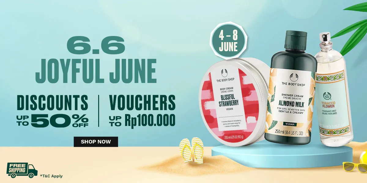 Promo The Body Shop 6.6, Parfum hingga Face Scrub Diskon 50% Berlaku 6-8 Juni 2024