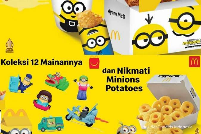 Menu Baru McD 2022, Serba Minions Mulai dari Minions Potatoes sampai Happy Meal
