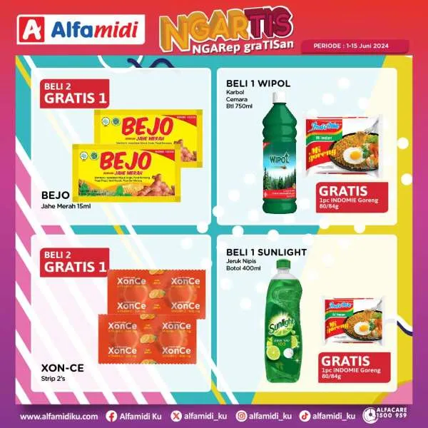 Promo Alfamidi Ngartis (Ngarep Gratisan) Periode 1-15 Juni 2024