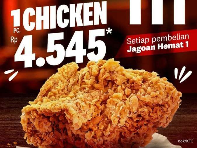 Promo KFC Oktober-Desember 2024, Tebus Murah 1 Chicken Rp 4.545