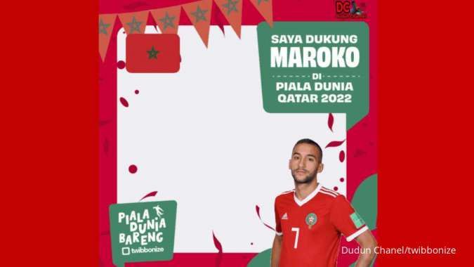 Kumpulan Link Twibbon Maroko Piala Dunia 2022, Pasang untuk Dukungan di Semifinal