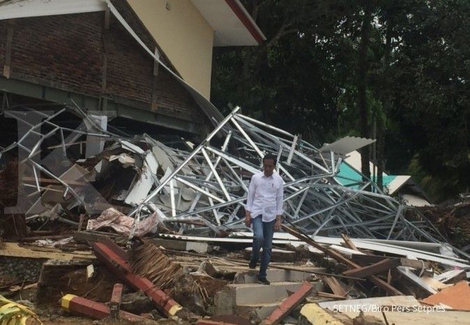 Presiden tinjau beberapa titik tempat terjadinya musibah tsunami Selat Sunda