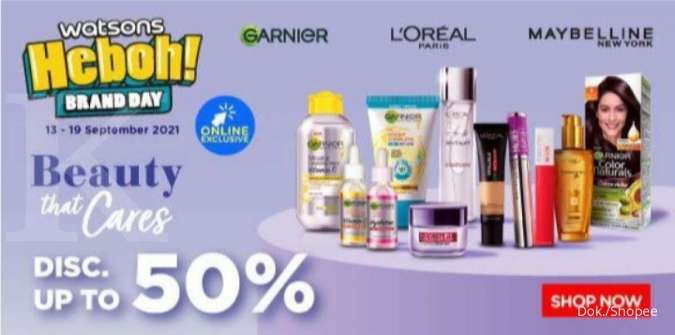 Promo Skincare dan Makeup L'Oreal, Garnier, dan Maybelline, Ada Diskon Hingga 50%!