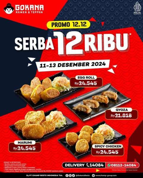 Promo 12.12 di Gokana 11-13 Desember 2024