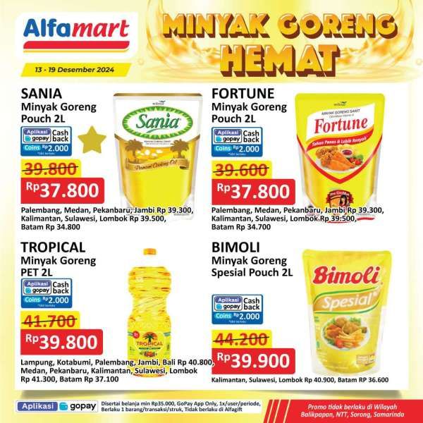 Promo Minyak Goreng Hemat di Alfamart 13-19 Desember 2024