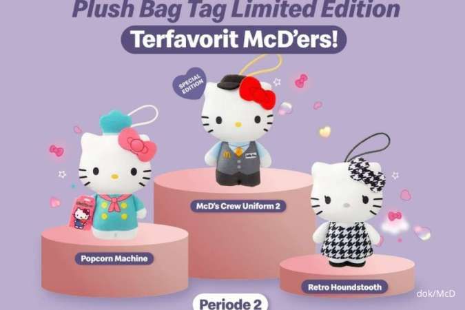 Promo McD Berhadiah Hello Kitty Plush Bag Tag Edisi Terbatas sampai 13 Juni 2024