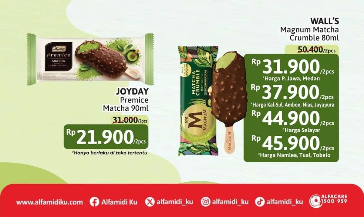 Promo Alfamidi Matcha Fair 1-15 Februari 2026, Es Krim Matcha Beli 2 Lebih Hemat