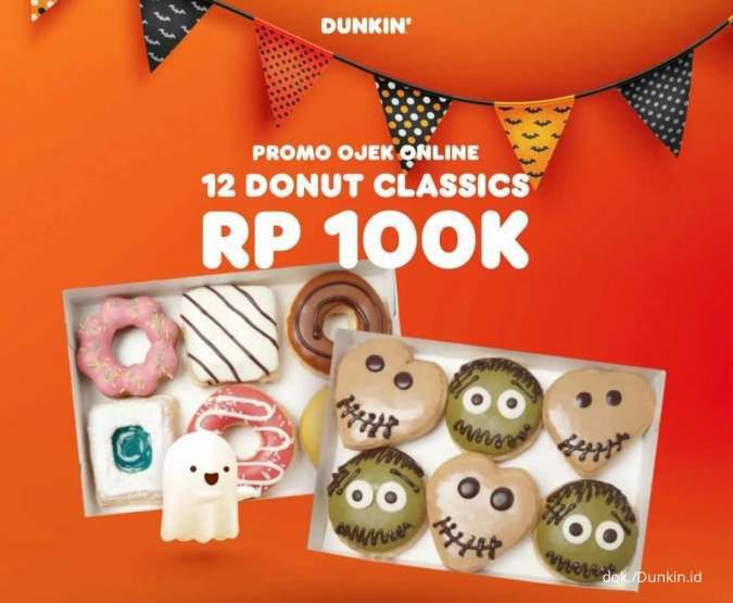 Promo Dunkin Terbaru via Ojek Online, Beli 12 Donut Cuma Rp 100.000
