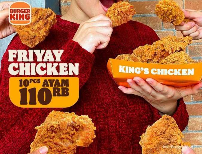 Promo Burger King Khusus Jumat, Ada Friyay Chicken 10 Potong Ayam Cuma Rp 110.000