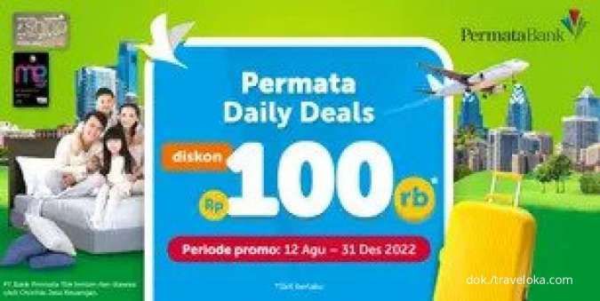 Promo Kartu Kredit Permata, Diskon Semua Produk Traveloka Rp 100.000