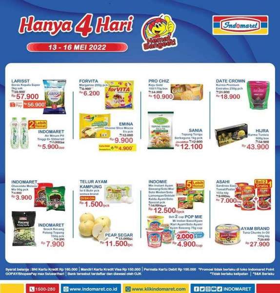 JSM Indomaret Promotion Only 4 Days From 13-16 May 2022