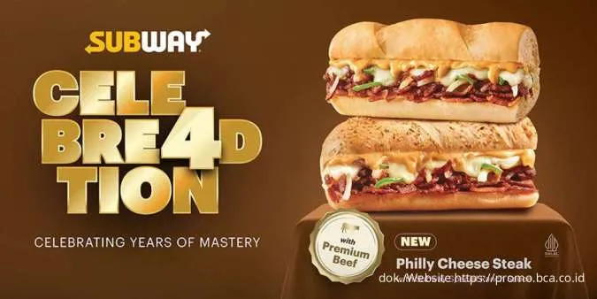 Siap-Siap Promo Subway x BCA Beli 1 Dapat 2 Sandwich, Cuma 3-9 November 2025