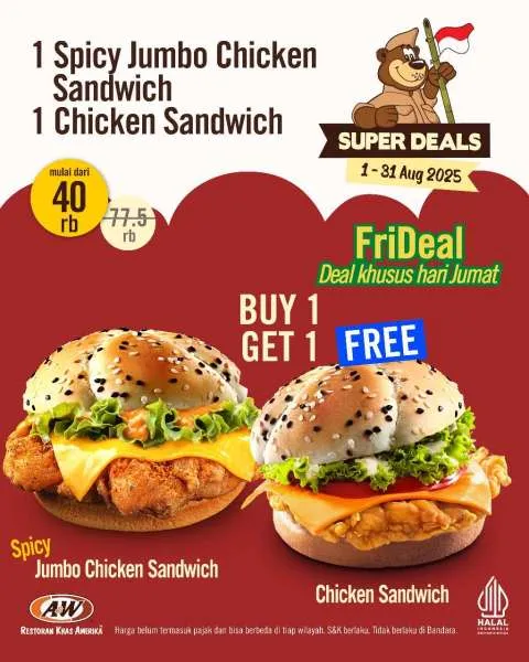 Promo A&W FriDeal Buy 1 Get 1 Free