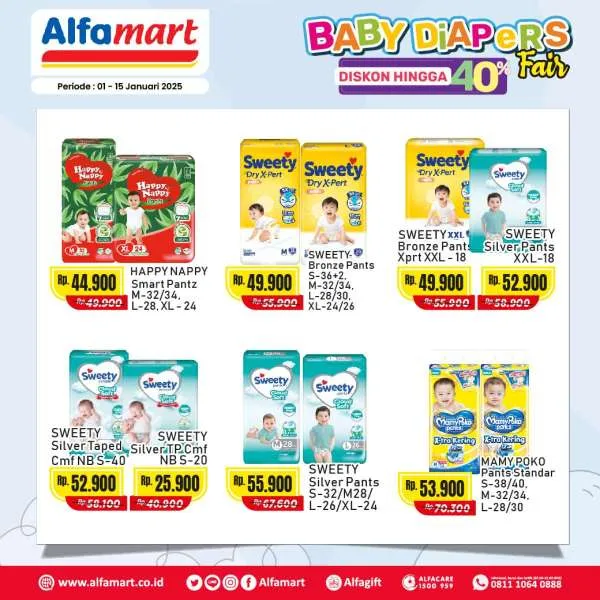 Promo Alfamart Baby & Kids Fair Diskon s/d 40% Periode 1-15 Januari 2025