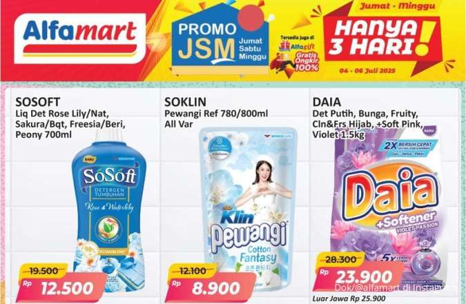 Promo Deterjen di Alfamart Awal Juli 2025 Berakhir Besok, Cek Harga di Indomaret