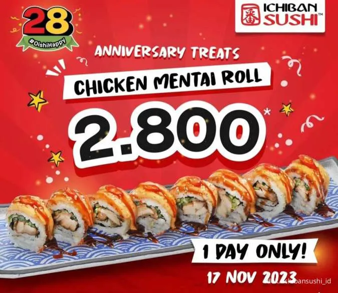 Promo Ichiban sushi weekend edisi 17-19 November 2023