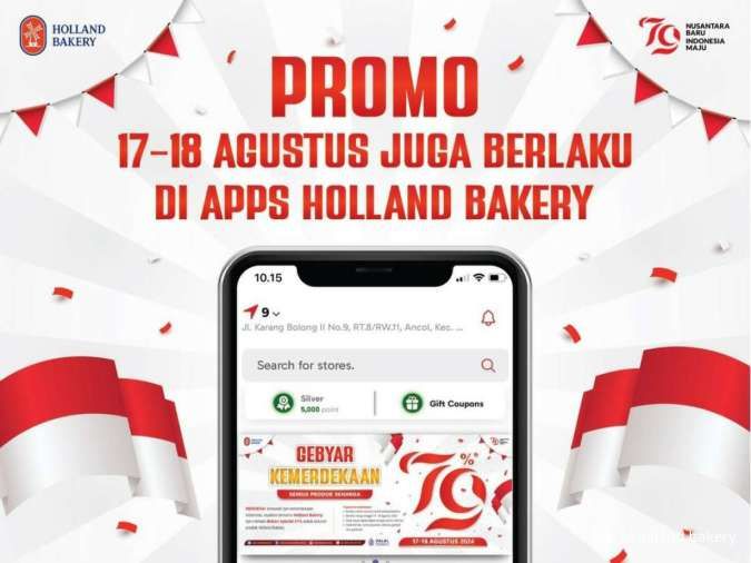 Promo Holland Bakery Diskon Spesial 21% Gebyar Kemerdekaan 17-18 Agustus 2024