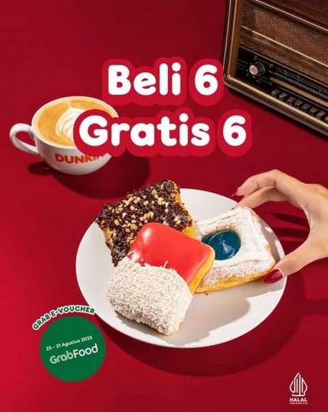 Promo Dunkin di Grabfood Agustus 2025
