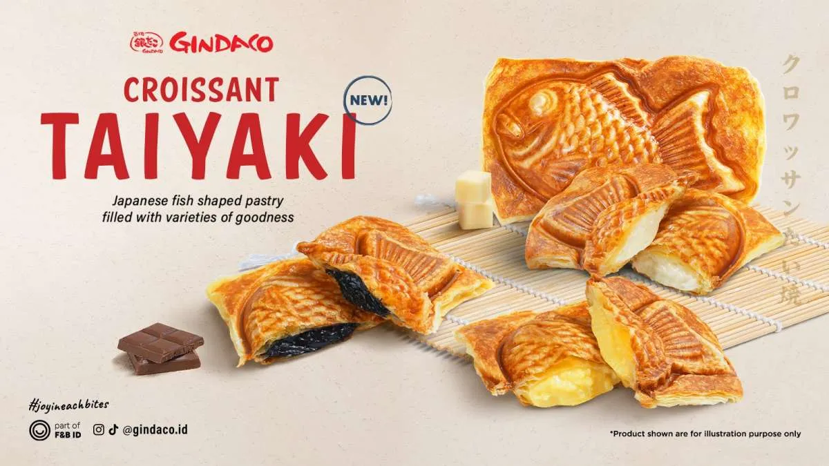 Croissant Taiyaki Gindaco:Kue Keberuntungan Berbentuk Ikan Manis, Berlapis & Buttery