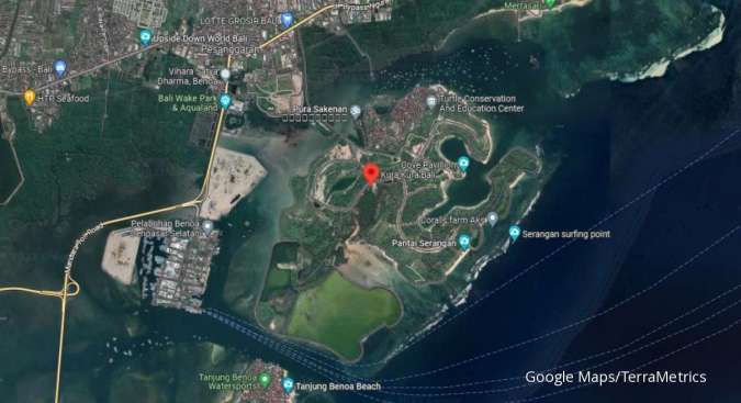 Contoh Lokasi Google Maps di KEK Kura-Kura Bali 