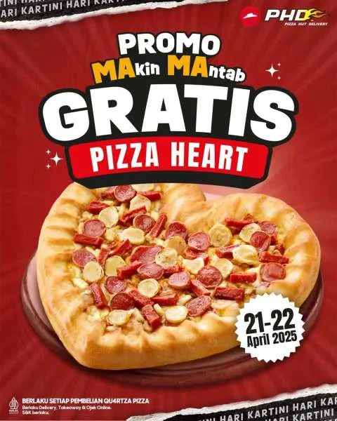 Promo PHD Makin Mantab Gratis Pizza Heart