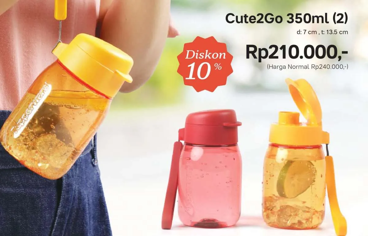 Brosur promo Tupperware Agustus 2021, harga murah Insulated Mug, New Slime Line dll