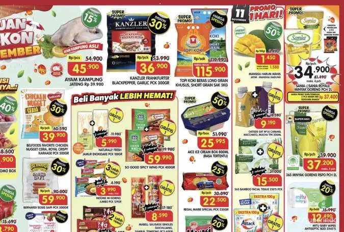 Promo Superindo Hari Ini 10-13 November 2025, Beli 1 Gratis 1 Jamur Enoki-Spicy Wing