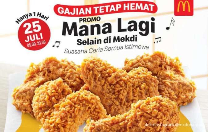 Promo McD Gajian Tetap Hemat 25 Juli, PaMer 5 Buat Rame-Rame Cuma Rp 50.000-an