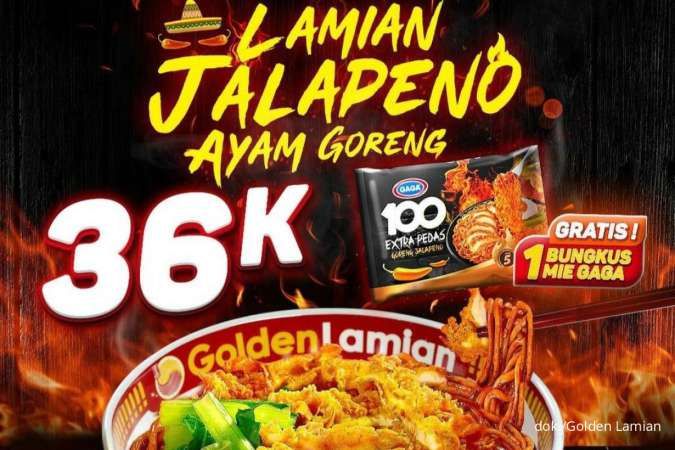 Promo Mie Gaga X Golden Lamian, Ada Menu Baru Lamian Jalapeno Ayam Goreng