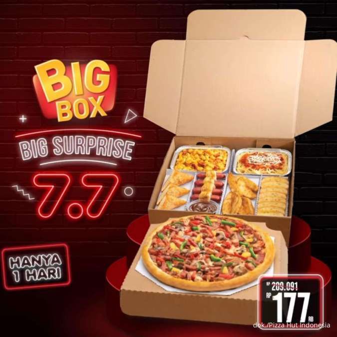 Promo Pizza Hut Terbaru 7 Juli 2023, Paket Big Box Surprise 7.7 Hanya Hari Ini!