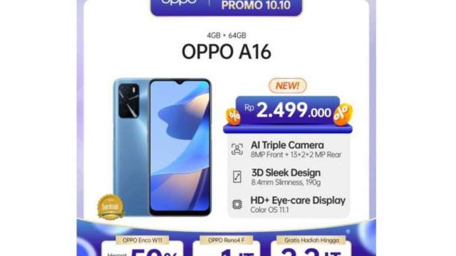 gambar hp oppo a16 ram 4