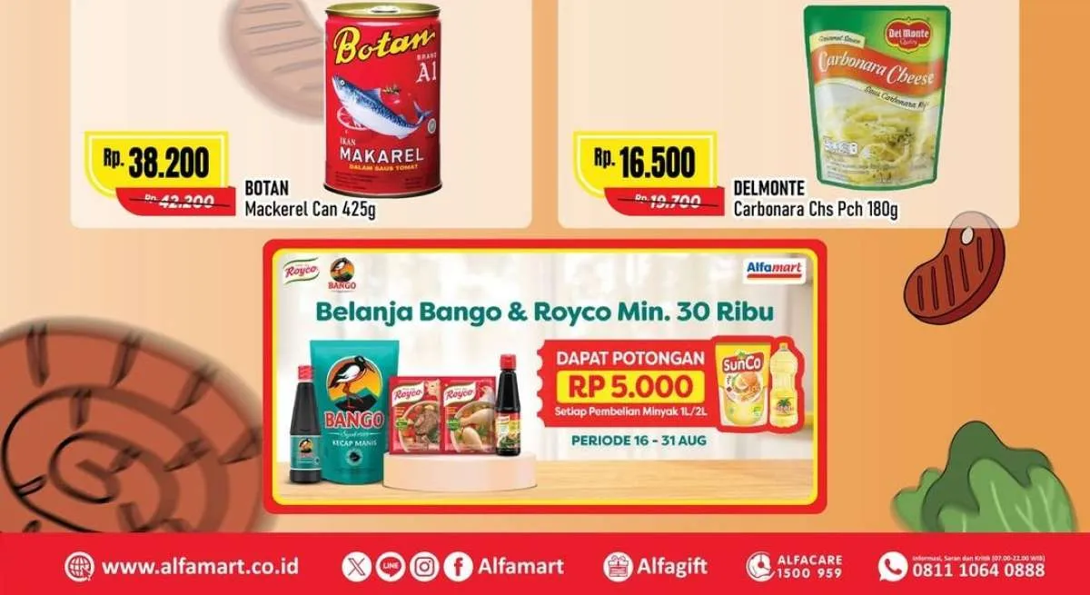 Promo Alfamart Kebutuhan Dapur Agustus 2025, Minyak Goreng Diskon Rp 5.000