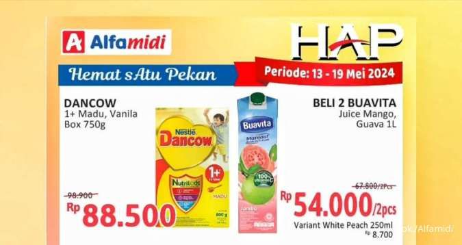 Promo Alfamidi Hemat Satu Pekan 13-19 Mei 2024, Buavita-Pop Mie Beli 2 Lebih Murah