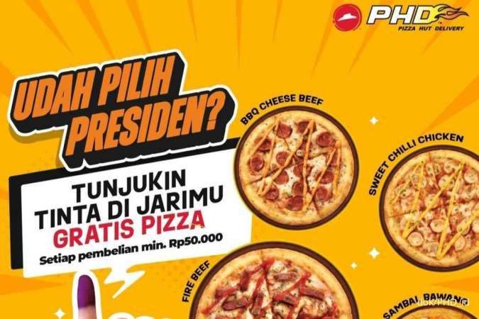 4 Promo Pizza Hut & PHD, Buy 1 Get 1 edisi Valentine & Pemilu 14 Februari 2024