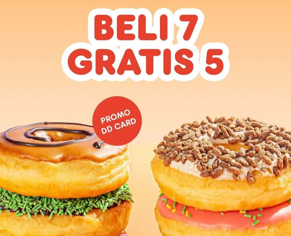 Promo Khusus Hari Senin! Beli 7 Gratis 5 Donat dari Dunkin Donuts