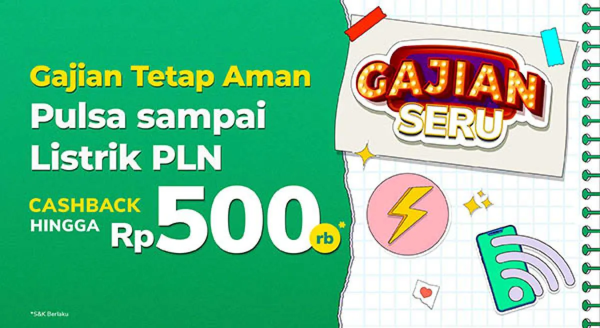 Promo Gajian Tokopedia, Bayar Pulsa hingga Hotel Cashback sampai Rp 500.000