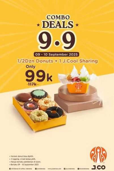 Promo 9.9 di J.CO Mulai 9-10 September 2025