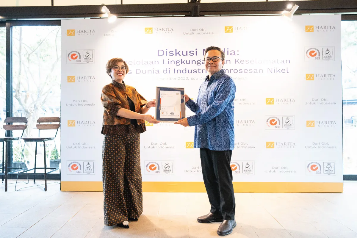 Harita Nickel Raih ISO 14001 dan ISO 45001