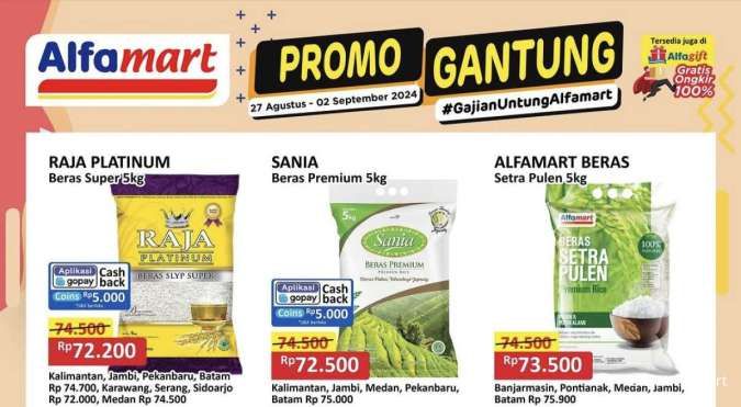 Promo JSM Alfamart 30 Agustus-1 September 2024, Beras-Body Care Harga Gajian