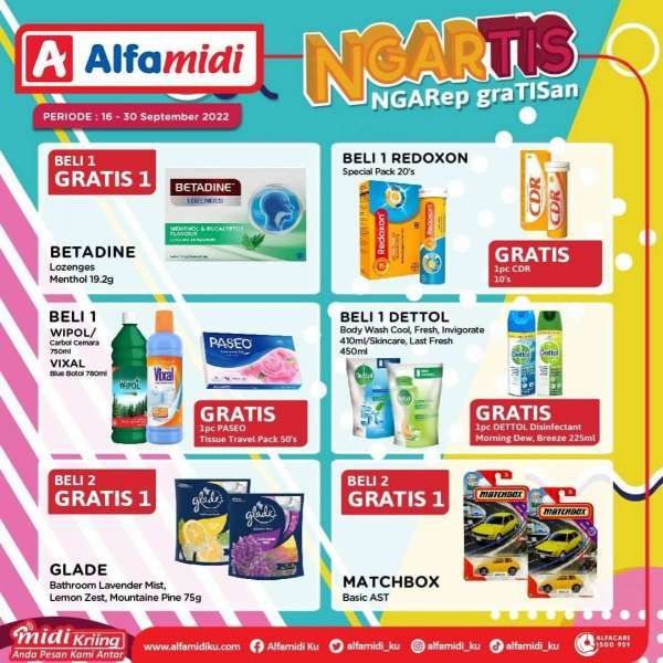 Promo Alfamidi Periode 16-30 September 2022, Banyak Produk Dibanderol Beli 1 Gratis 1
