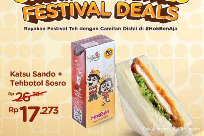Promo HokBen 23 Mei 2025, Promo Hari Teh Internasional Mulai Rp 17.000 Akan Berakhir