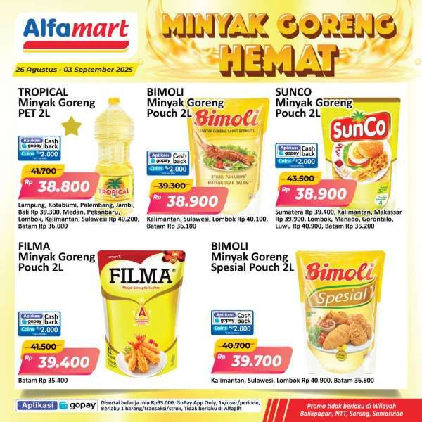 Promo Minyak Goreng Hemat di Alfamart 26 Agustus-3 September 2025