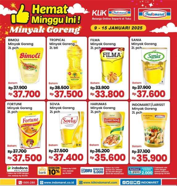 Promo Minyak Goreng di Indomaret 9-15 Januari 2025 Hemat Minggu Ini