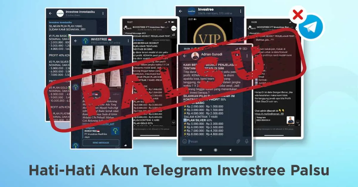 Temukan Tujuh Akun Telegram Palsu, Investree: Kami Lapor OJK, Bisa Jadi Lebih Banyak!