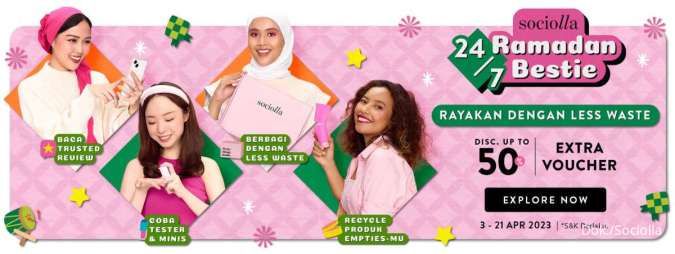 Promo Sociolla Ramadan Bestie, Beragam Merek Skincare Diskon hingga 50%