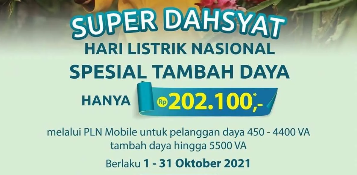 Promo PLN Oktober 2021, Dapatkan Harga Spesial untuk Tambah Daya